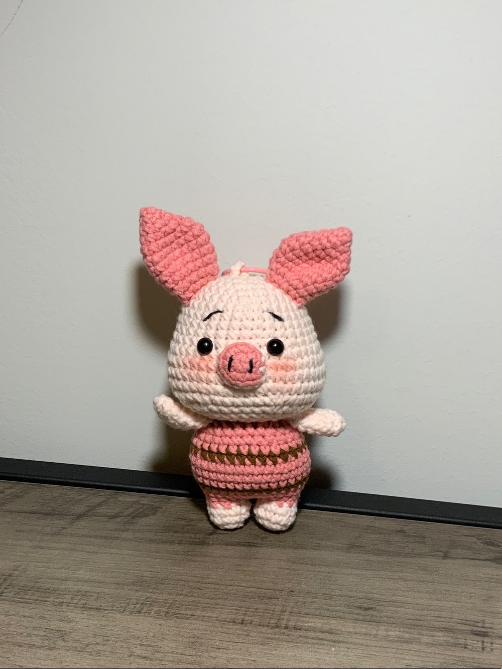Handmade Pink Crochet Pig Plush for kids